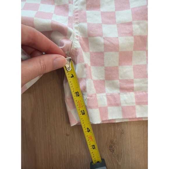 Dotty Dungarees Kids Pink White Checkered Overalls Shortalls Size 5-6 Years - Picture 7 of 7